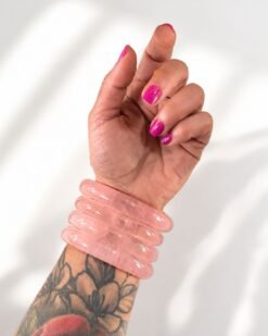 Brazalete Cuarzo Rosa