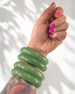 brazalette jade verde mano